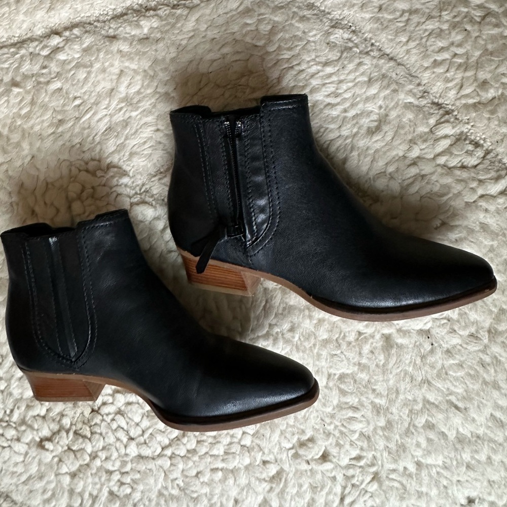 Cole Haan black leather booties